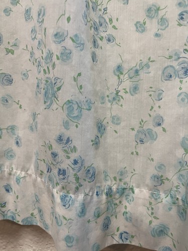Vintage Barbizon Rosette Powder Blue Lace Nightgown Semi Sheer Large - Picture 6 of 8