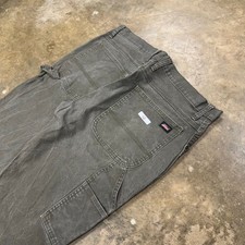 Vintage Dickies Carpenter Pants 36x30 Gray Green Distressed