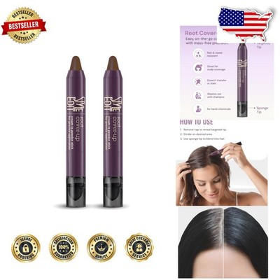 Salon Quality Root Touch Up Stick - Medium Brown, Transfer-Resistant, 2 Pack