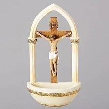 Florentine Style Holy Water Font Crucifix