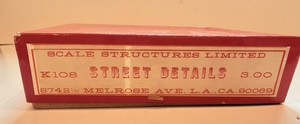 Scale Structures Limited HO Street Details Kit #108. New. SEE DESCRIPTION/PHOTOS