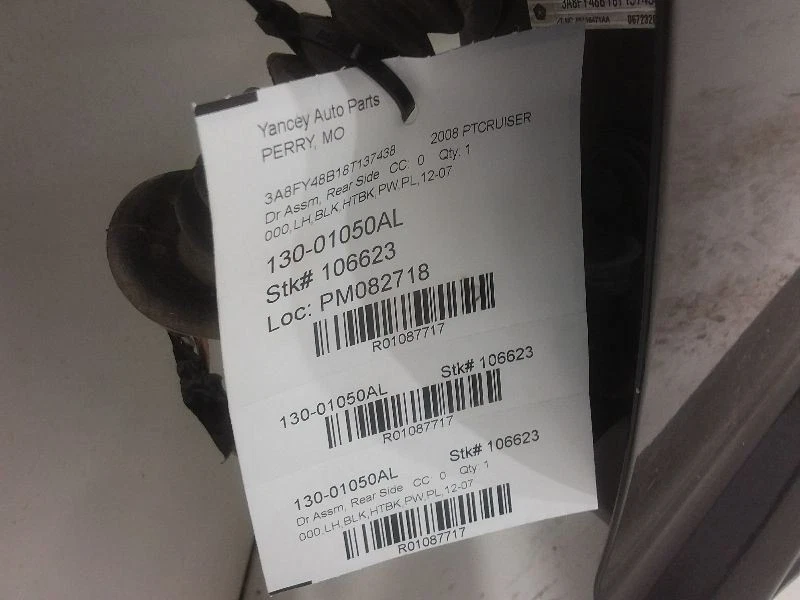 2006 2007 2008 2009 2010 Chrysler PT Cruiser Driver Left Rear Door Solar Black - Image 4 of 4