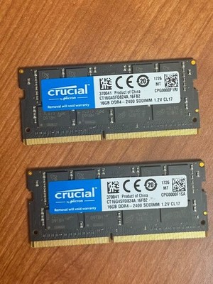 32GB (2x16GB) Crucial DDR4 - 2400 SODIMM laptop RAM | eBay