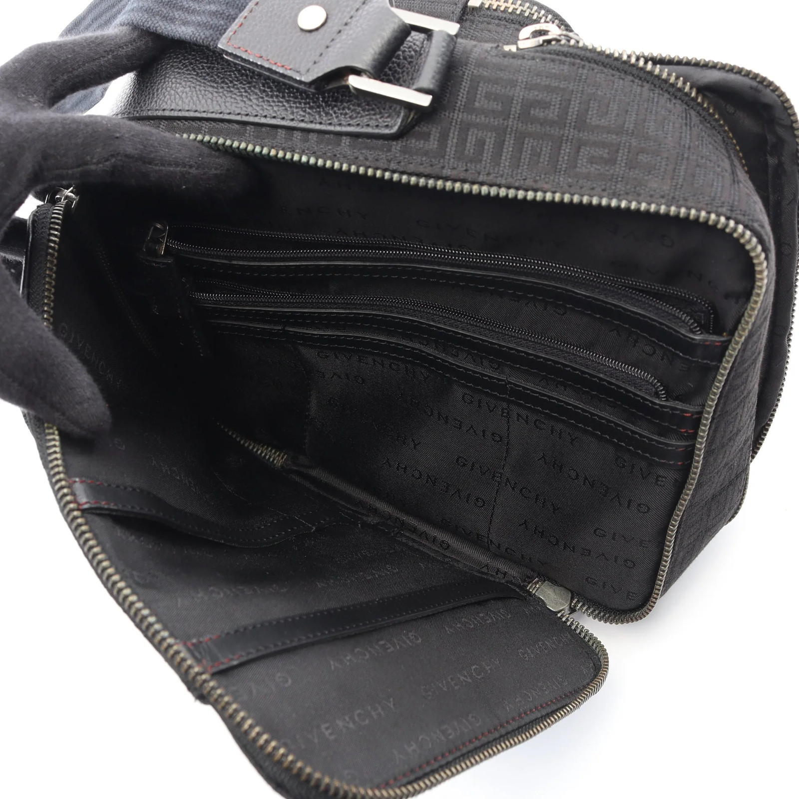 GIVENCHY 4G Shoulder Bag Canvas Leather Black Gold Hardware #RC3843 thumbnail 4