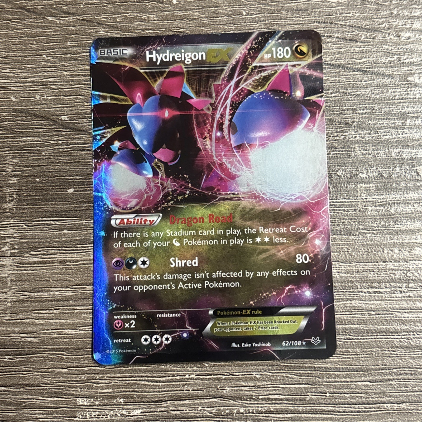 Hydreigon EX #62/108 XY - Roaring Skies Pokemon