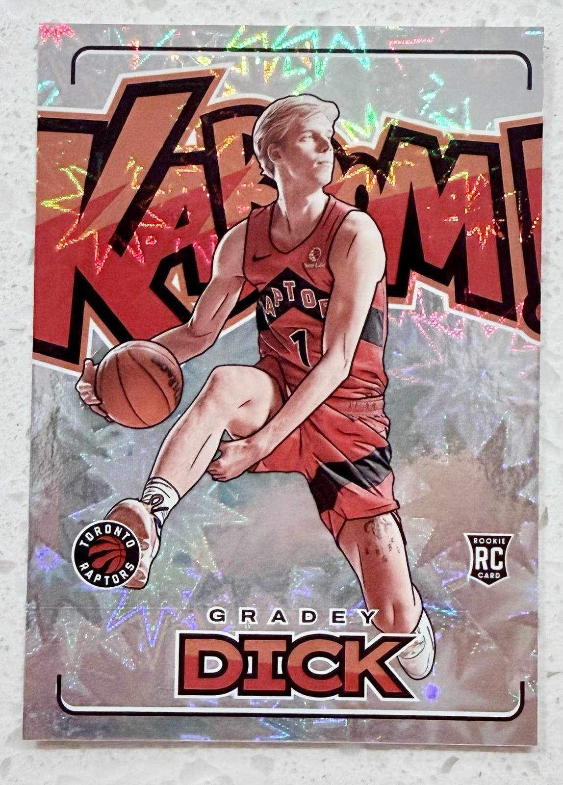 Gradey Dick Rookie KABOOM No. 14 SSP 2023-24 Panini Crown Royale Basketball Card
