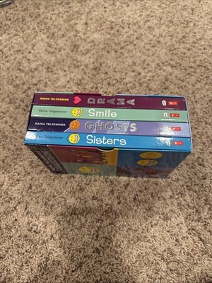 Raina Telgemeier Collection Box Set (Smile, Drama, Ghosts, Sisters) 4 Books NEW