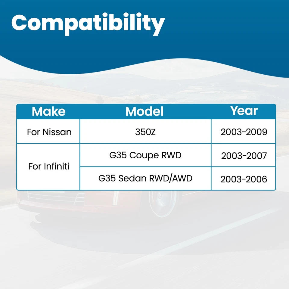 Pair Adjustable Front Upper Camber Control Arms Set for Nissan 350Z Z33 2003-09 - Image 2 of 4