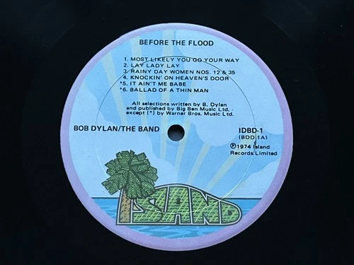Bob Dylan & The Band Before The Flood USA 1st Pressing Vinyl LP VG+