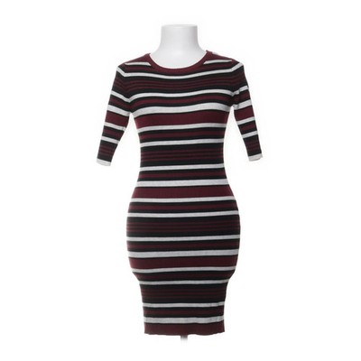 Qed London, Kleid, Größe: S, Rot/Schwarz/Weiß, Nylon/Viskose, Streifen #Hej