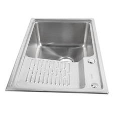 Sink Wash Basin Single Bowl Laundry Utility Sink Large Capacity For Laundry Room
