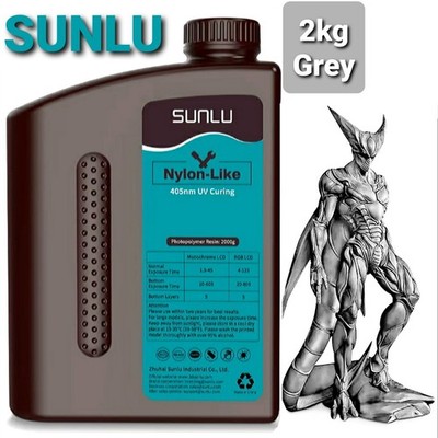 SUNLU 3D Druckerharz 2KG Nylonähnliches Harz stark robust Nylonharz 405nm UV