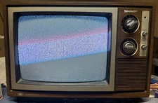 Sharp 13 CRT Color TV Linytron Plus Series Vintage 1981 Collectible Retro Gaming