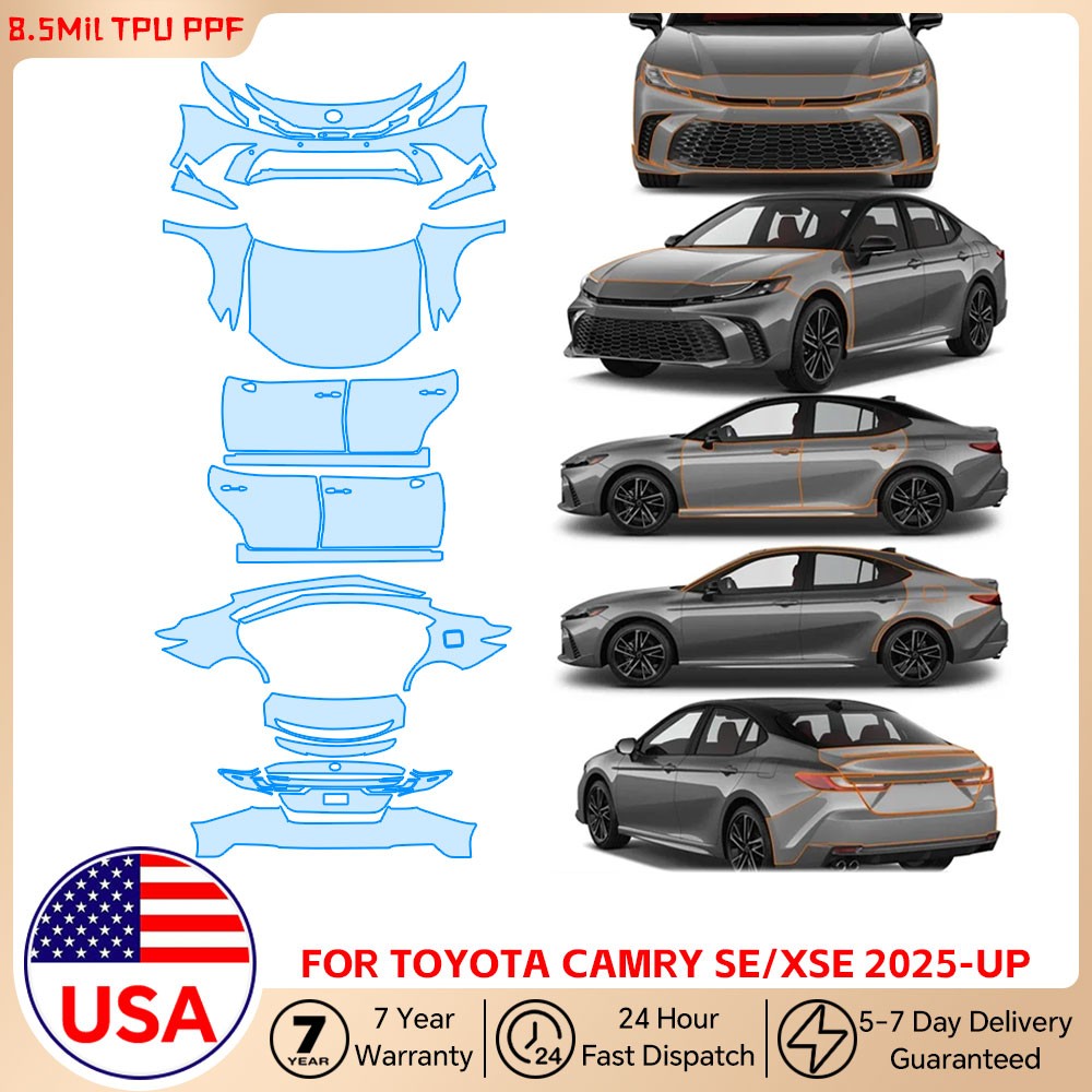 Toyota Camry 2025-UP PreCut Paint Protection Film Gloss Clear PPF TPU Kits