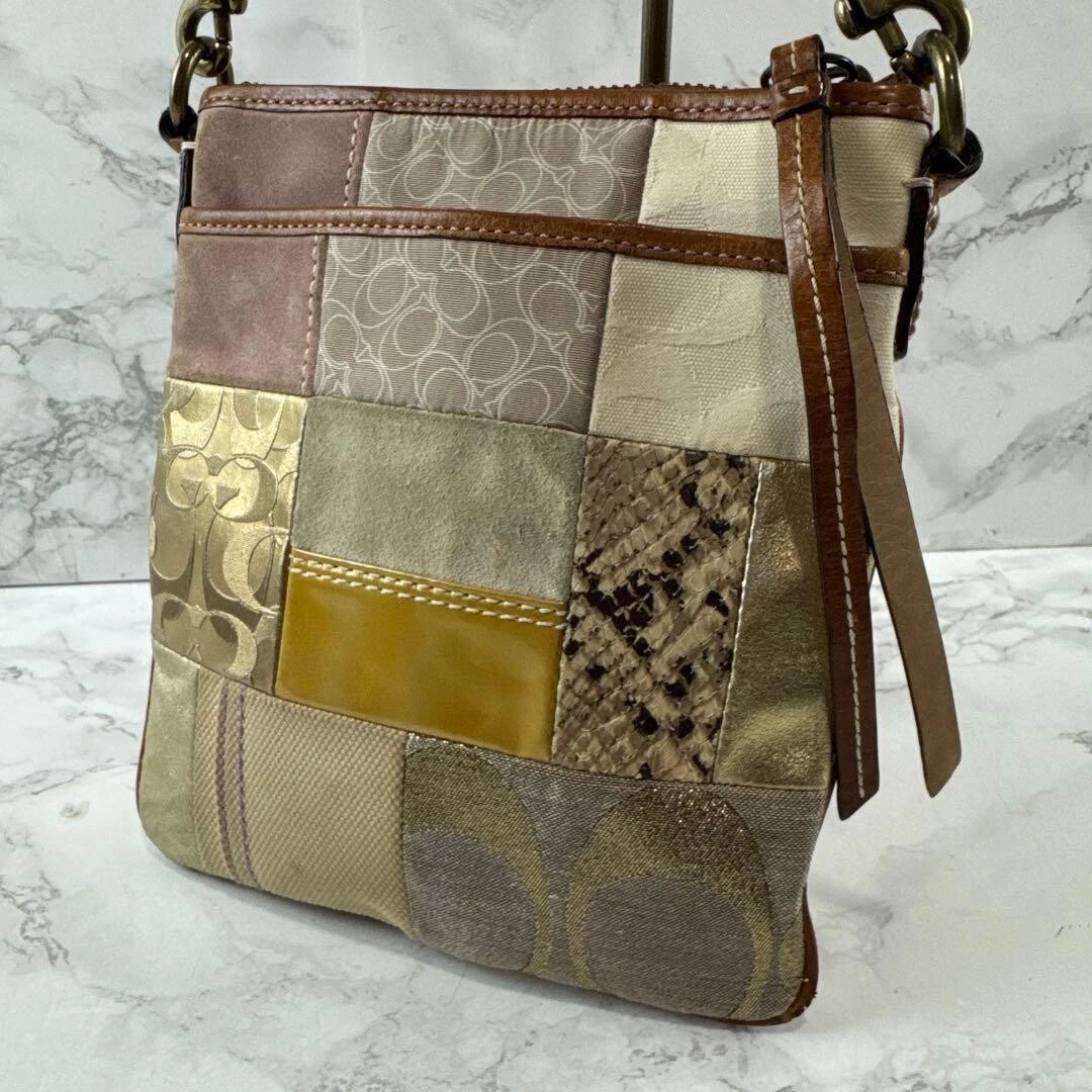 良品 COACH Mini Bostonbag 2way Patchwork Coach Patchwork Mini Bags & Handbags for Women for sale | eBay