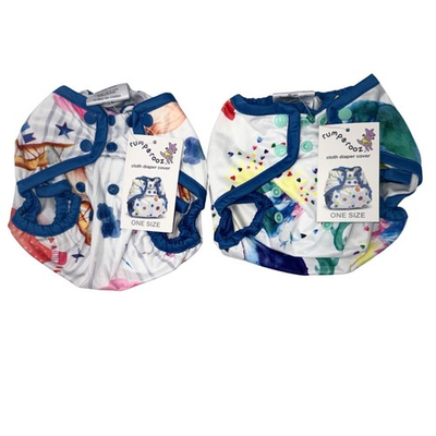 #ad Rumparooz Cloth Diaper Cover One Size Adjustable Snap 2 Pack Bright Prints $33.99