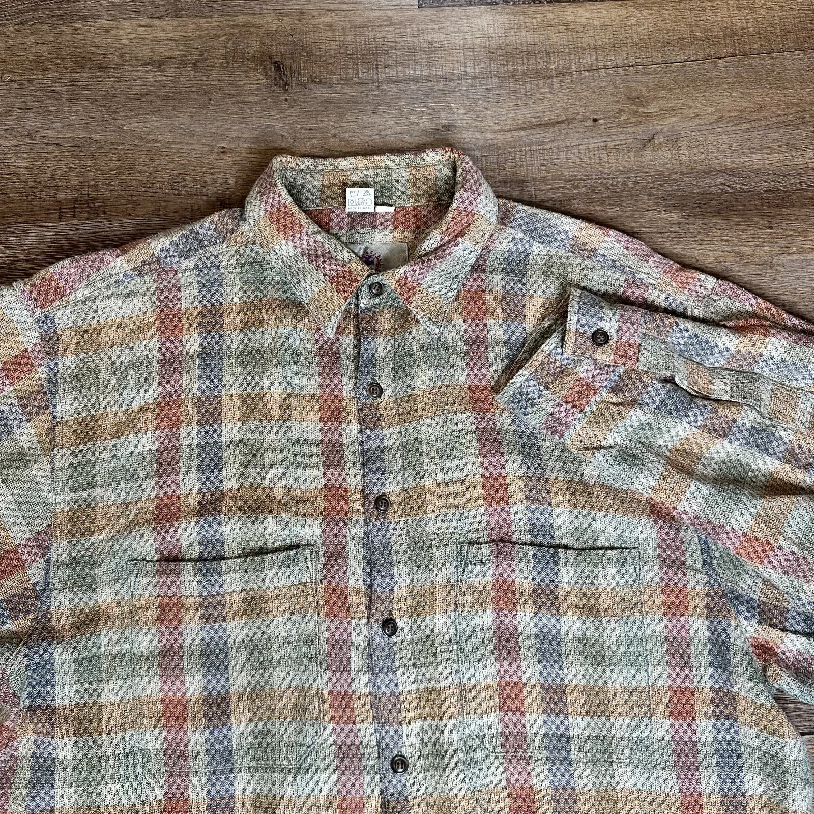 Territory Ahead Mens X-Large Multicolor Striped Plaid Button Up Shirt