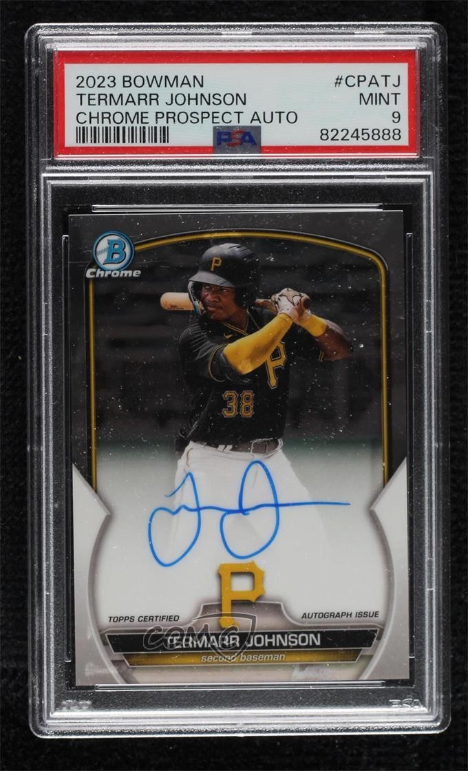 2023 Bowman Chrome Prospect Auto Termarr Johnson #CPA-TJ PSA 9 MINT Auto 1m7x