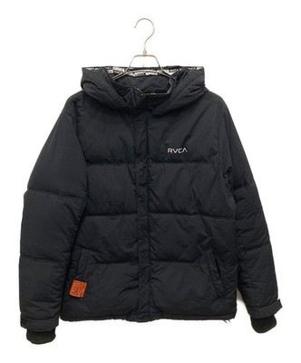 RVCA HOODED MOUNTAIN PUFFER JACKET Size: S Black BB042765 Men