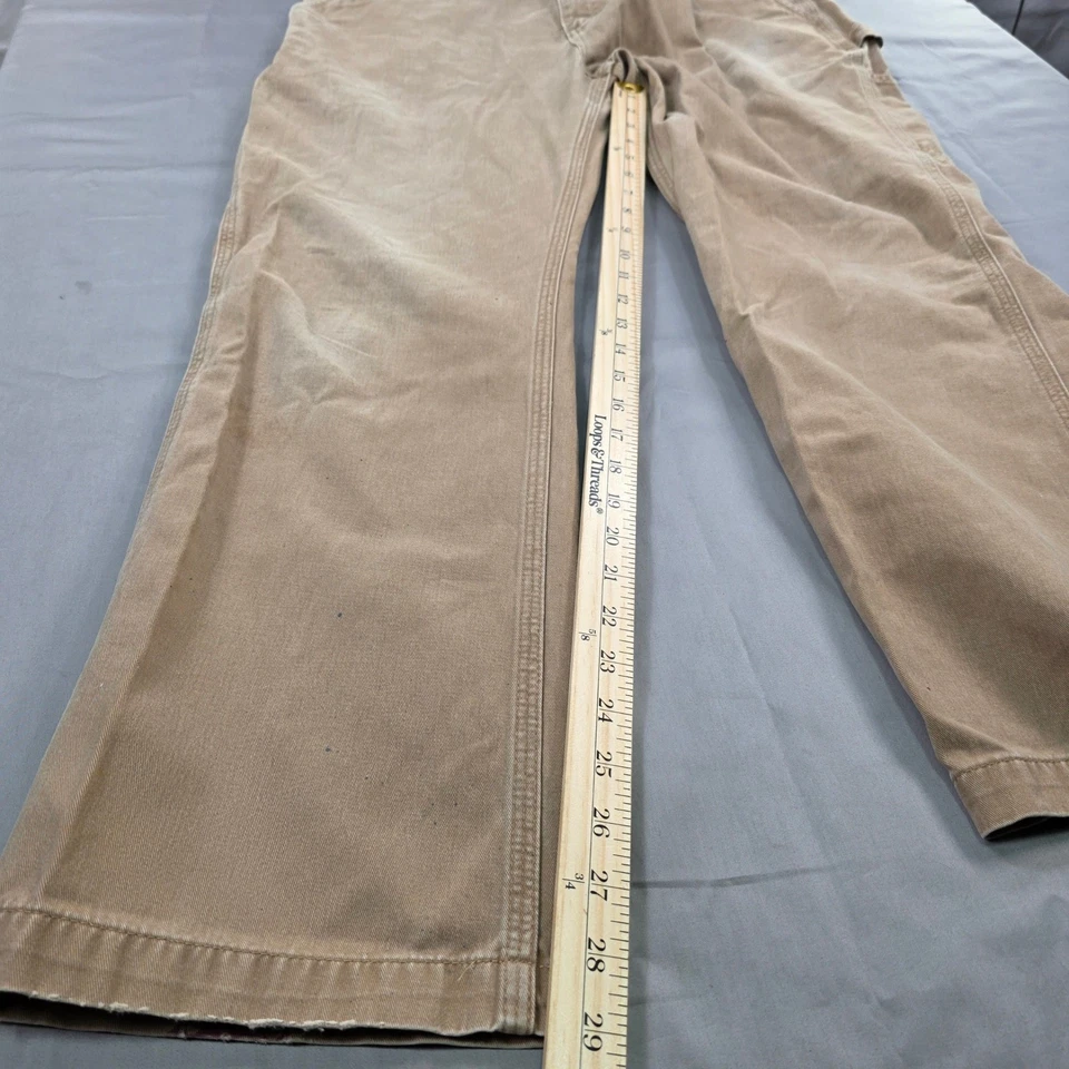 Pantalones Carpintero Carhartt Ropa de Trabajo Calce Relajado Algodón Lona Tostado 36x30 Envejecidos Foto 3 de 4
