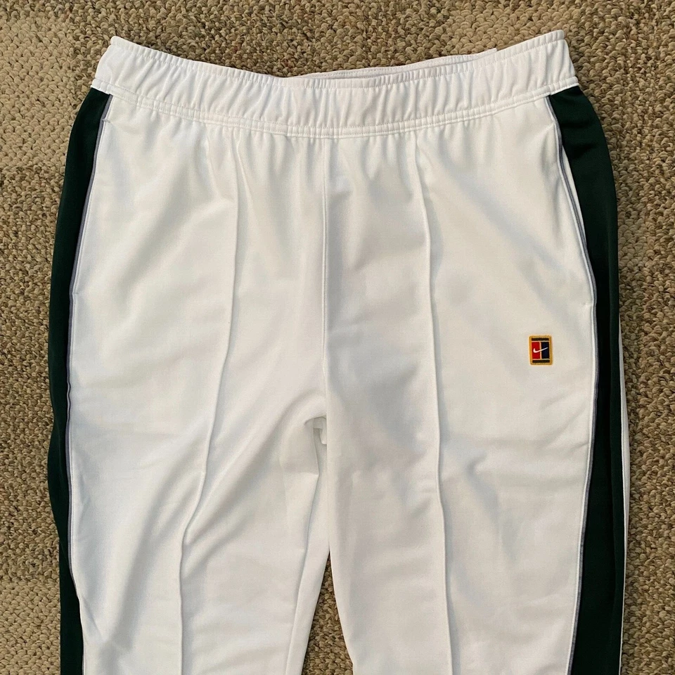 Pantalones de tenis Nike para cancha blancos verdes a rayas DC0621-101 para hombre talla grande Foto 2 de 4