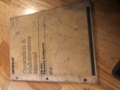 Cat Caterpillar Vibratory Compactor Cb 534 Operation Maintenance Manual 