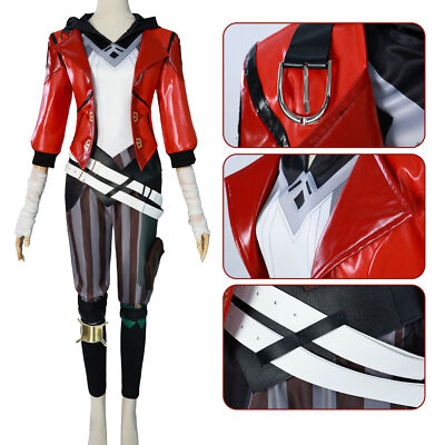 コスプレ Vi Acrane Cosplay LOL Costume Game Arcane Vi Cosplay Wig Outfits