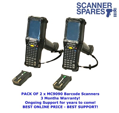 2 Pack x Symbol MC9090-GF0HBEGA2WR 1D Windows CE 5.0 & WARRANTY Barcode Scanner