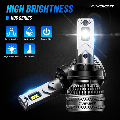 NOVSIGHT H11 H8 H9 Faro LED Kit Bombillas Super Brillantes 6500K Blanco 40000LM 200W - Imagen 2 de 10