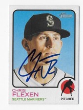 2022 TOPPS HERITAGE #94 CHRIS FLEXEN MARINERS AUTOGRAPHED SIGNED BASEBALL CARD