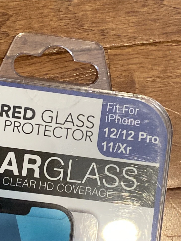 Protector de pantalla de vidrio templado acónico iPhone 12/12 Pro 11/Xr® 33 mm dureza 9H Foto 3 de 4