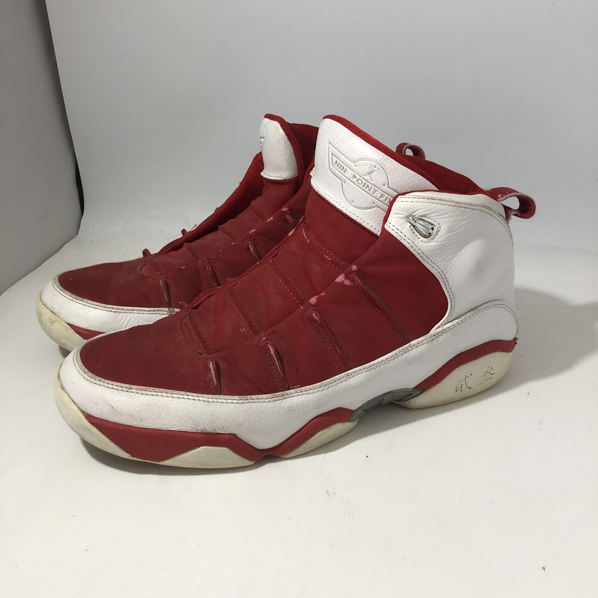 red and white nines jordans