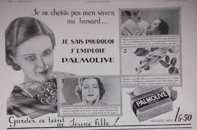 PRESSEWERBUNG 1934 PALMOLIVSEIFE FÜR DIE TOILETTE - ADVERTISING