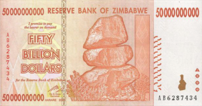 Zimbabwe Billet 1 MILLIARD de DOLLARS BILLION 2008 Pick 83 NEUF UNC