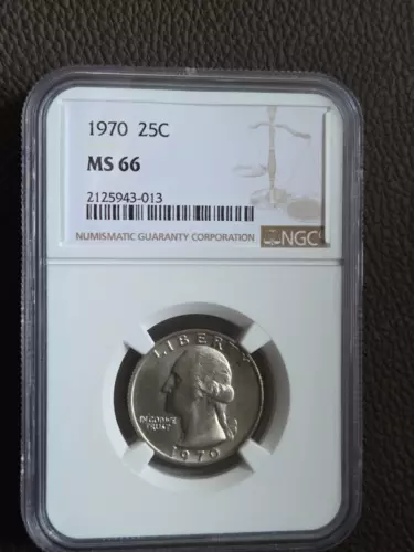 1970 D Washington Quarter NGC MS66