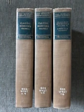 Ltd. Ed. #914/1000, 3 Vol. Classic Memoirs + Goethe, Annals,  1901, X-lib, Good