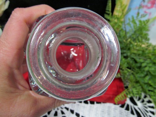 Rare HERMES France heavy crystal bottle marked bath salt or small decanter uses - Picture 6 of 9