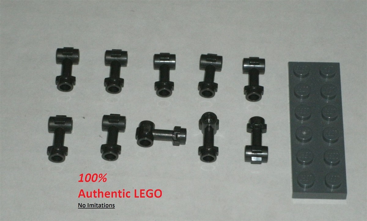 LEGO NEW Pearl Dark Grey Bar 1 Top Stud Two Side Studs (10x