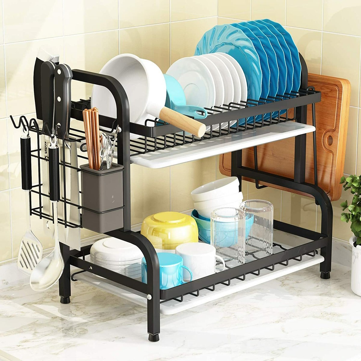 Large Dish Drying Rack 1Easylife Stainless Steel Dish Drainer, Tier Dish  Rack