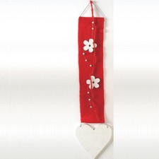 Wandobjekt Herz 100 cm Rot Hängedekoration Skulptur aus Holz Wandbild Dekoherz