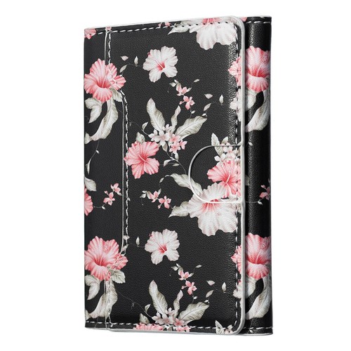 For Universal Phones Painted Flower Prints Leather Magnetic Wallet Card Holder - Picture 15 of 82