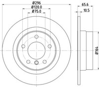 2X Hella 8DD 355 111-301 Bremsscheibe FüR BMW