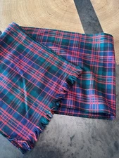 RICHARDSONS TARTAN WOOL PLAID SCARF 11" X 56"