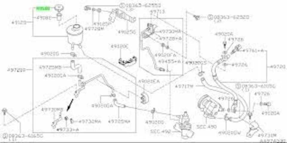 NISSAN GENUINE OEM POWER STEERING RESERVOIR TANK CAP LID - Image 3 of 3