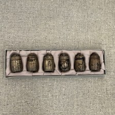Antico mini shaker sale e pepe argento set 3 set in scatola originale