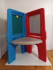 Vintage Step 2 Child Size Folding Double Easel Chalkboard With Table 