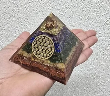 Seven chakra Organe pyramid Coil Quartz Crystal positive energy Healing Reiki