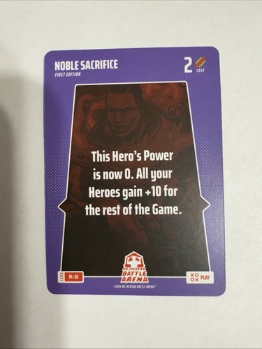 2024 Bo Jackson Battle Arena #PL-30 Noble Sacrifice Limited SP