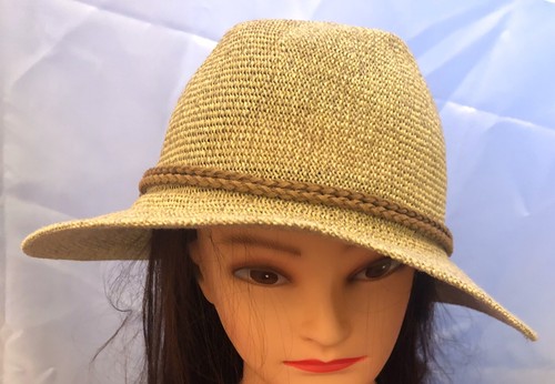 San Diego Hat Company Unisex Fedora with Double Braid Leather Band One Size - Picture 8 of 8