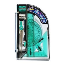 Helix Cool Curves Maths Geometry Exam Set 9 Piece Assorted Set Green